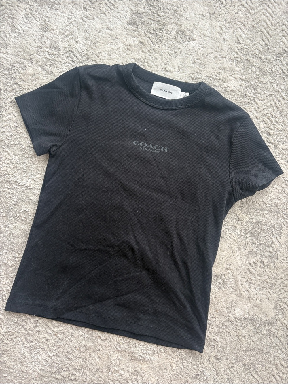 Coach Black Short-Sleeve Logo Tee